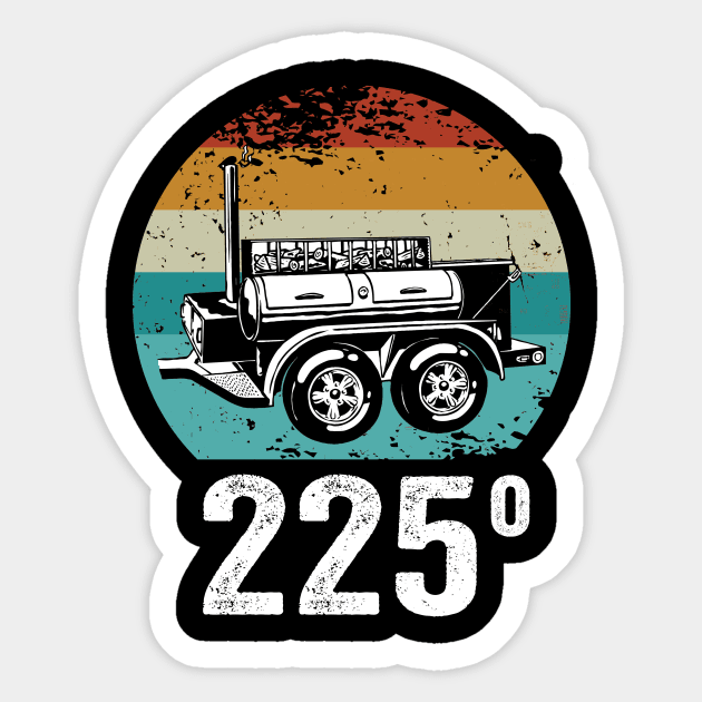 Funny Grilling Dad BBQ Season 225 Grill Master Sticker by Visual Vibes